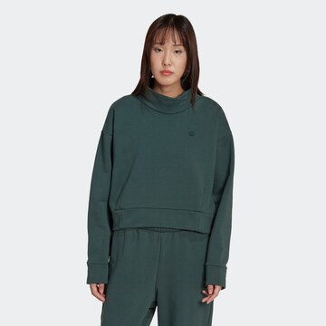 ADIDAS ORIGINALS Sweatshirt 'Adicolor Contempo High Neck' in Groen: voorkant