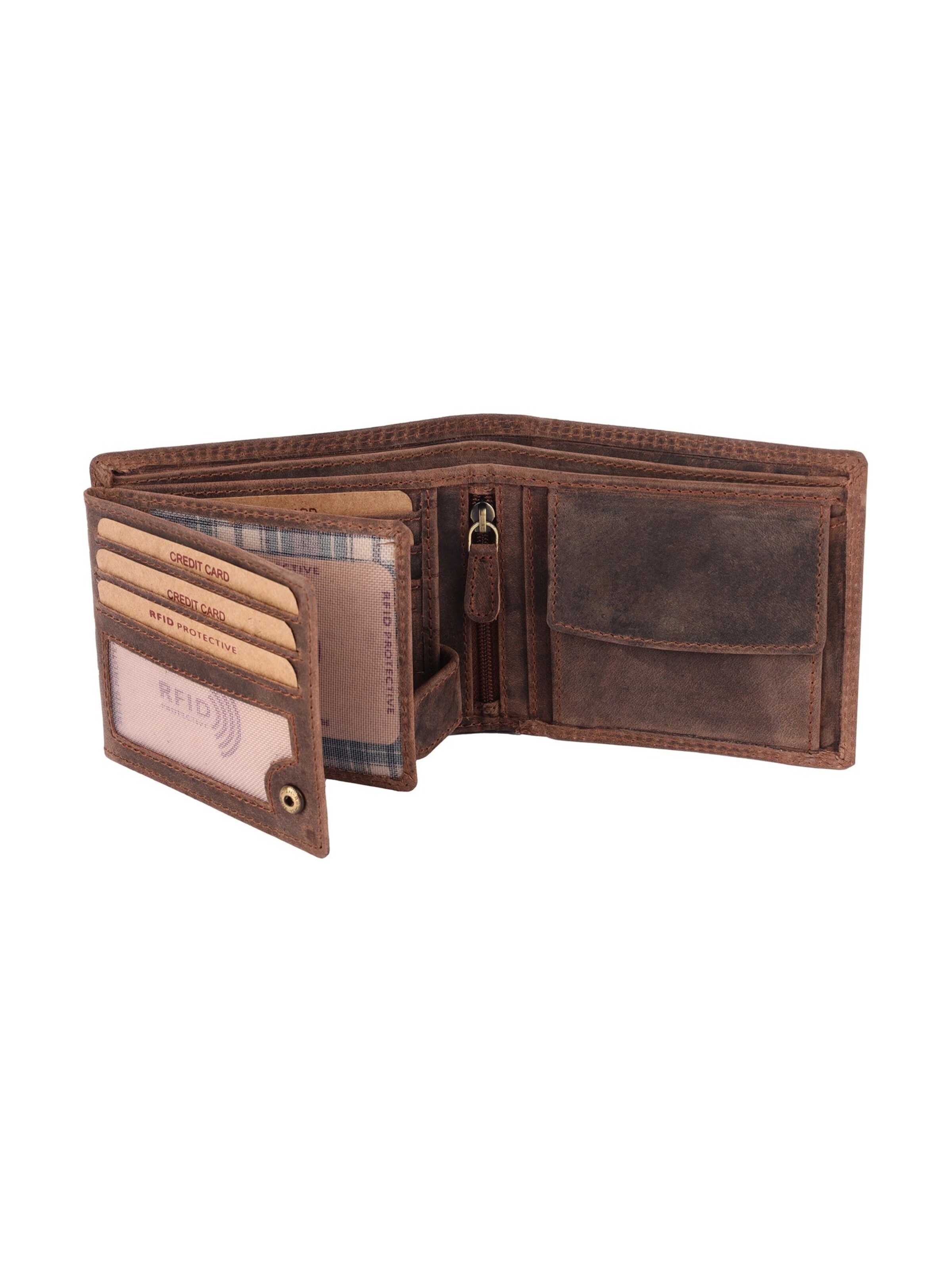 Benthill Wallet in Brown: front