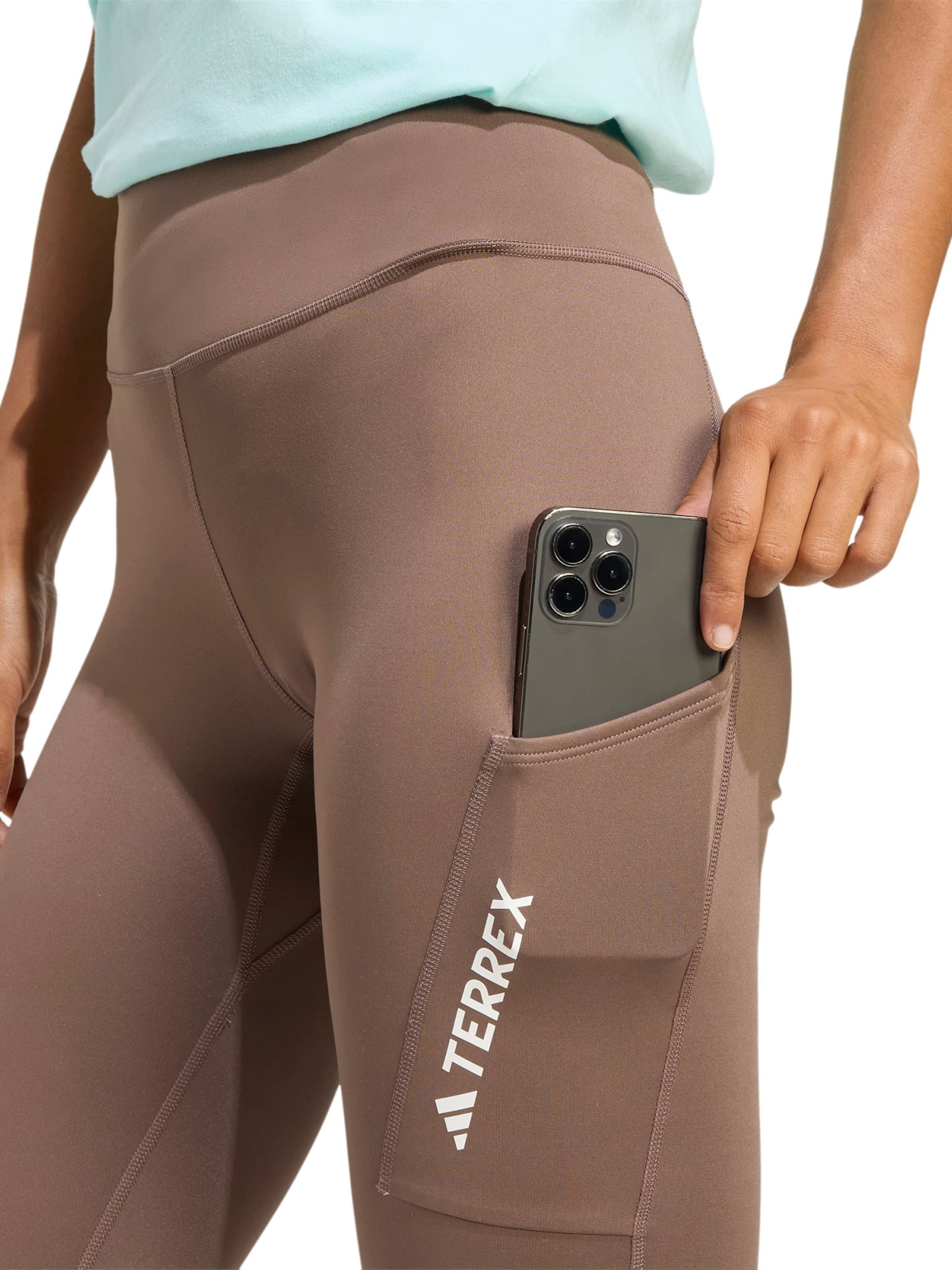 Skinny Pantalon outdoor 'MT' ADIDAS TERREX en marron