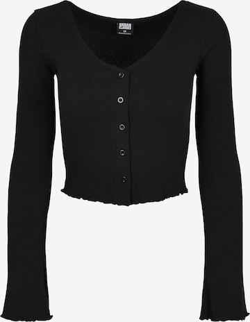 Urban Classics Knit cardigan in Black: front