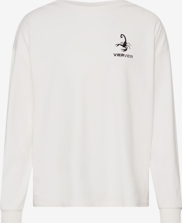 VIERVIER Shirt 'Luca' in Wit: voorkant