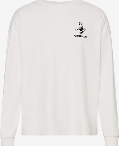 VIERVIER Тениска 'Luca' в черно / мръсно бяло, Преглед на продукта