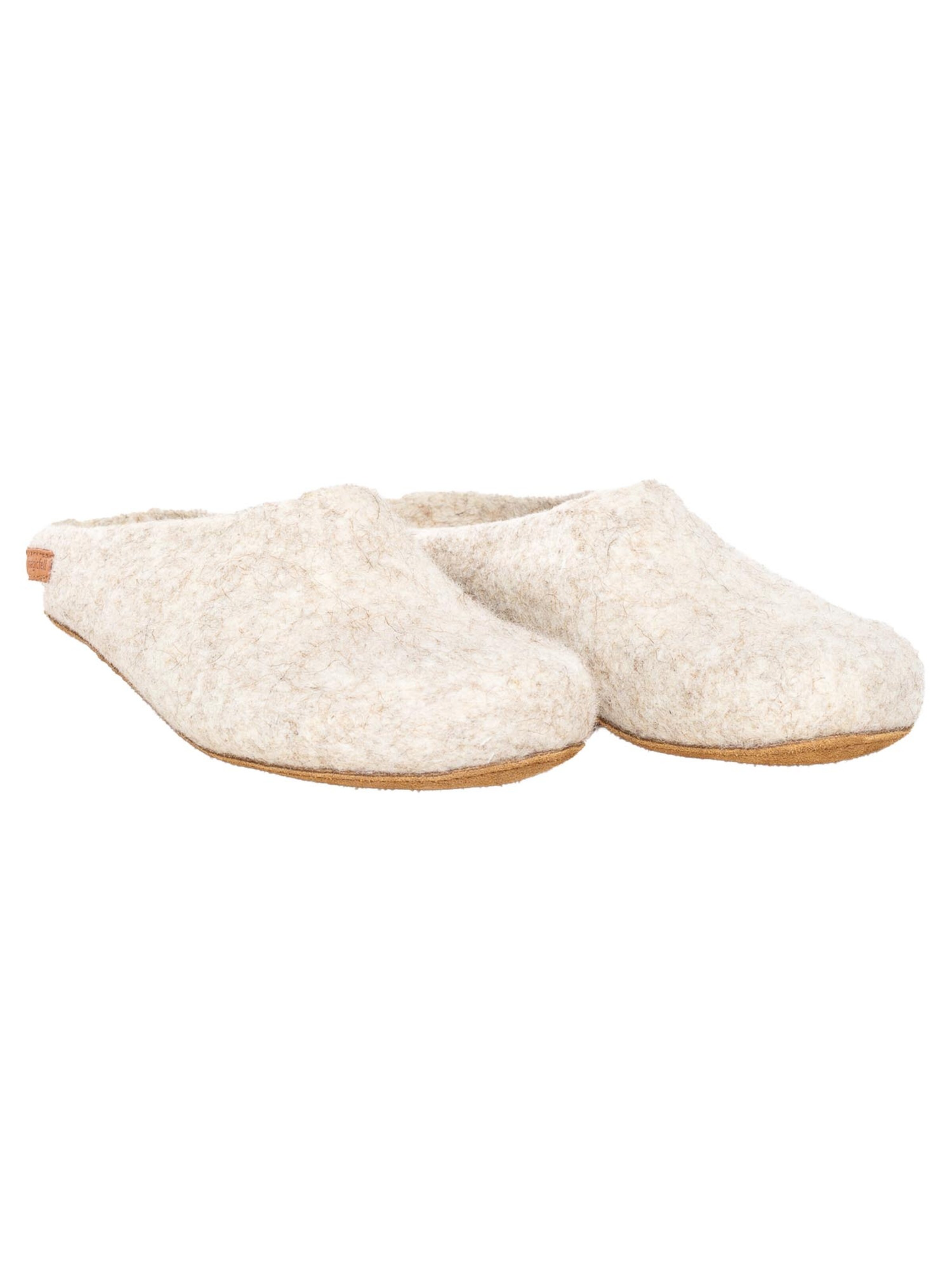 MagicFelt Mules 'Filz' in White: front