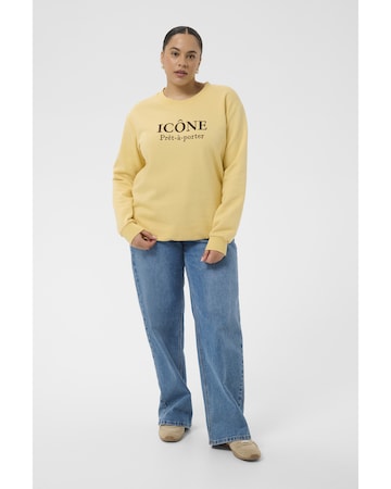 KAFFE CURVE Sweatshirt 'KCroselda' i gul