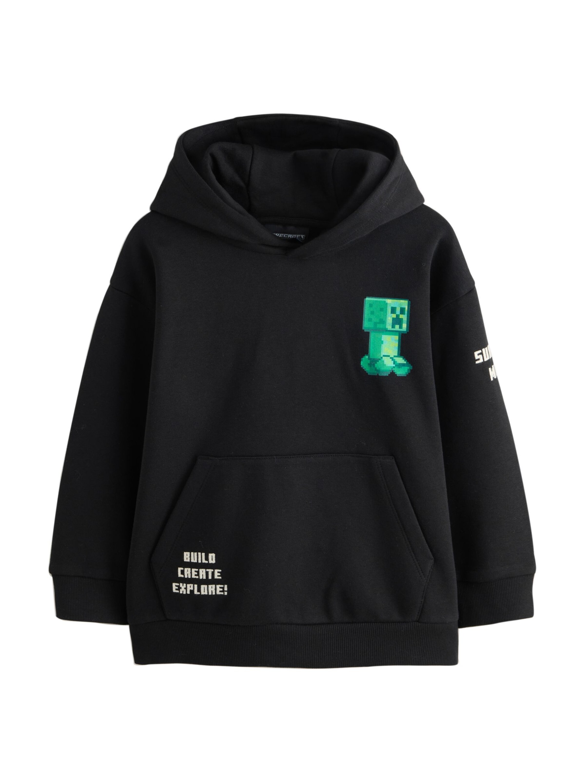 Next Sweatshirt 'Minecraft' in Schwarz: Vorderseite