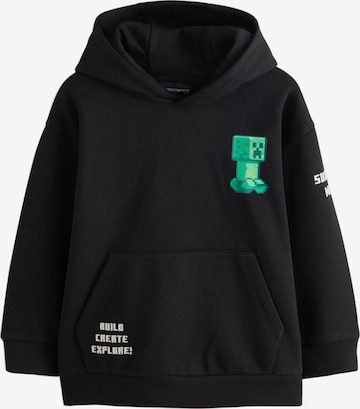 Next Sweatshirt 'Minecraft' in Schwarz: Vorderseite