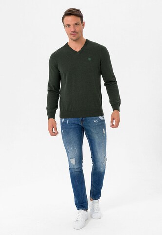 Jimmy Sanders Pullover in Grün