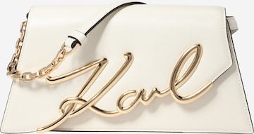 Karl Lagerfeld - Mala de ombro em branco: frente