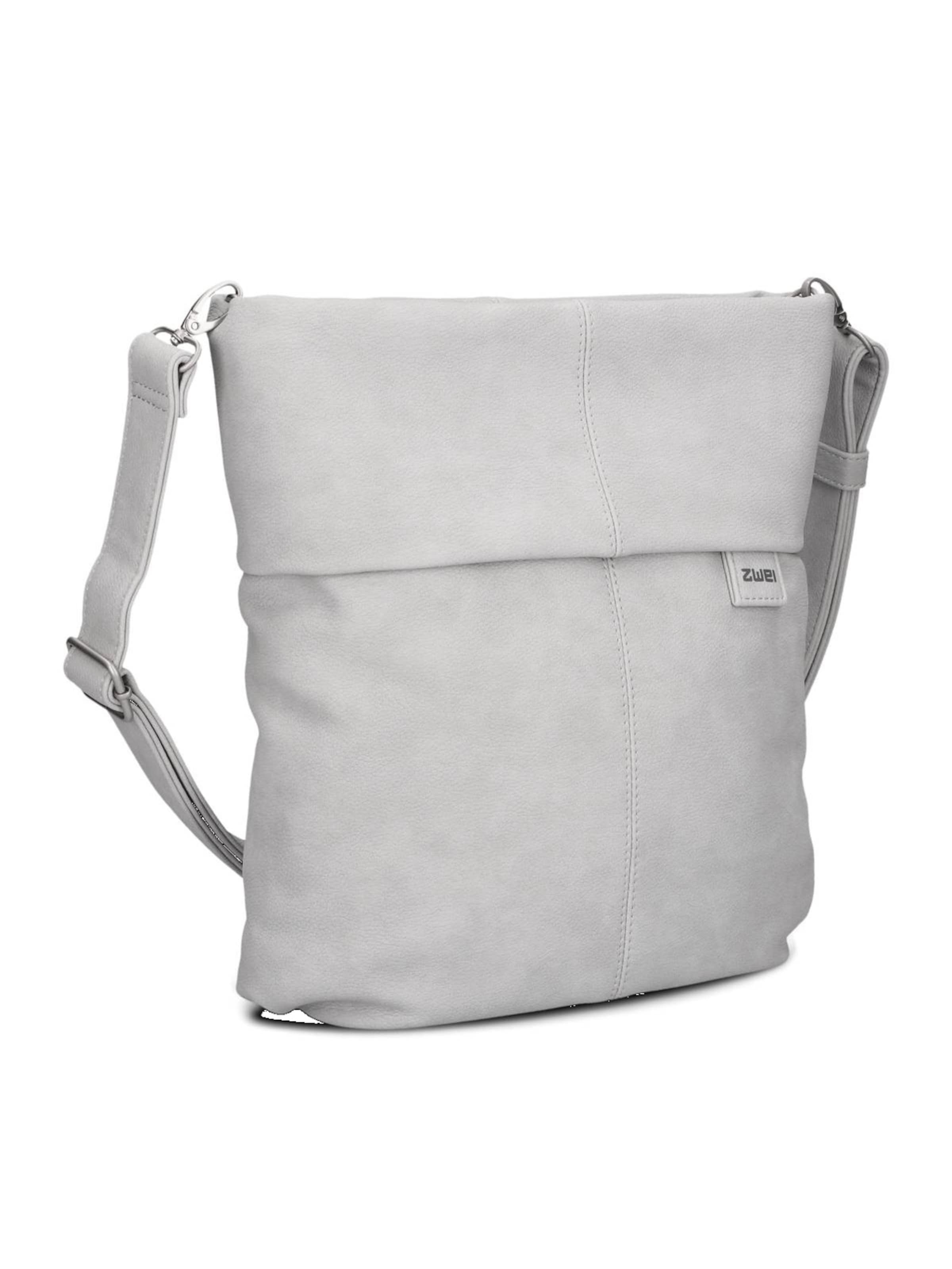 Borsa a spalla 'MADEMOISELLE.M M12' di ZWEI in argento: frontale