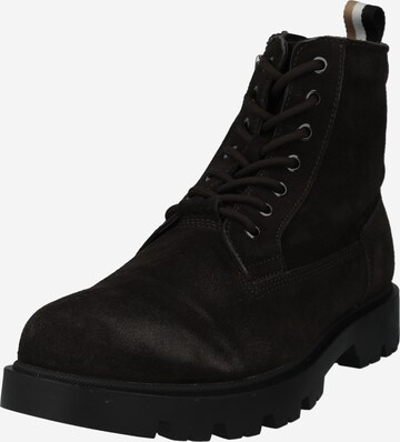 BOSS Veterboots 'Adley' in Bruin: voorkant