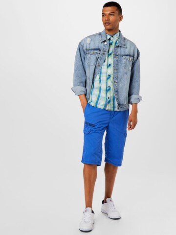 CAMP DAVID - Ajuste regular Camisa 'Fly and Cruise' en azul