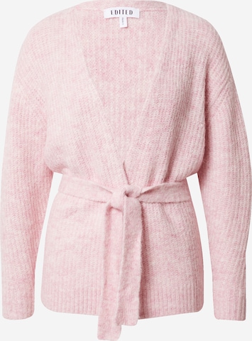 EDITED Knit Cardigan 'Annika' in Pink: front