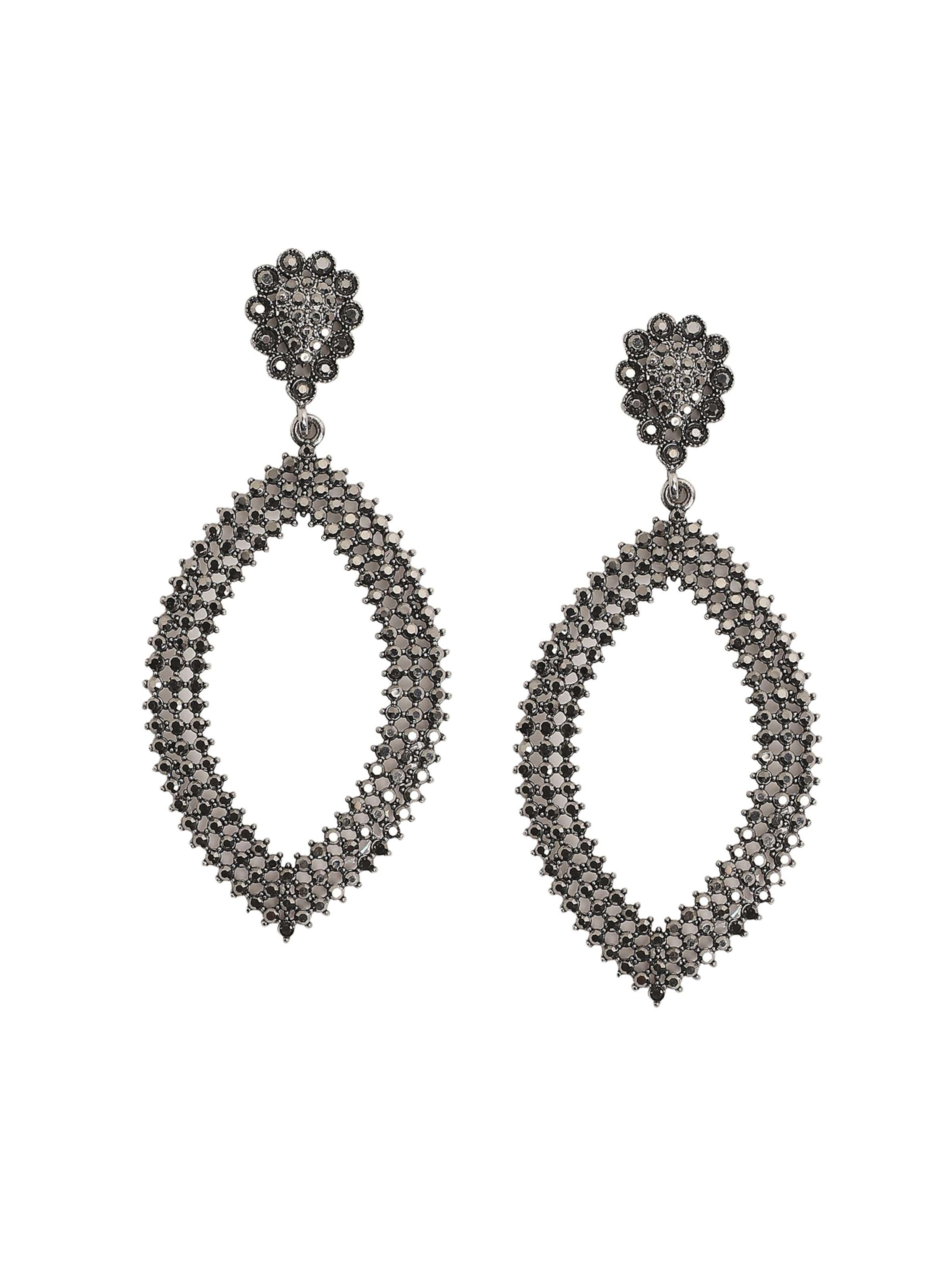 Boucles d'oreilles 'Karon' SOHI en argent : devant