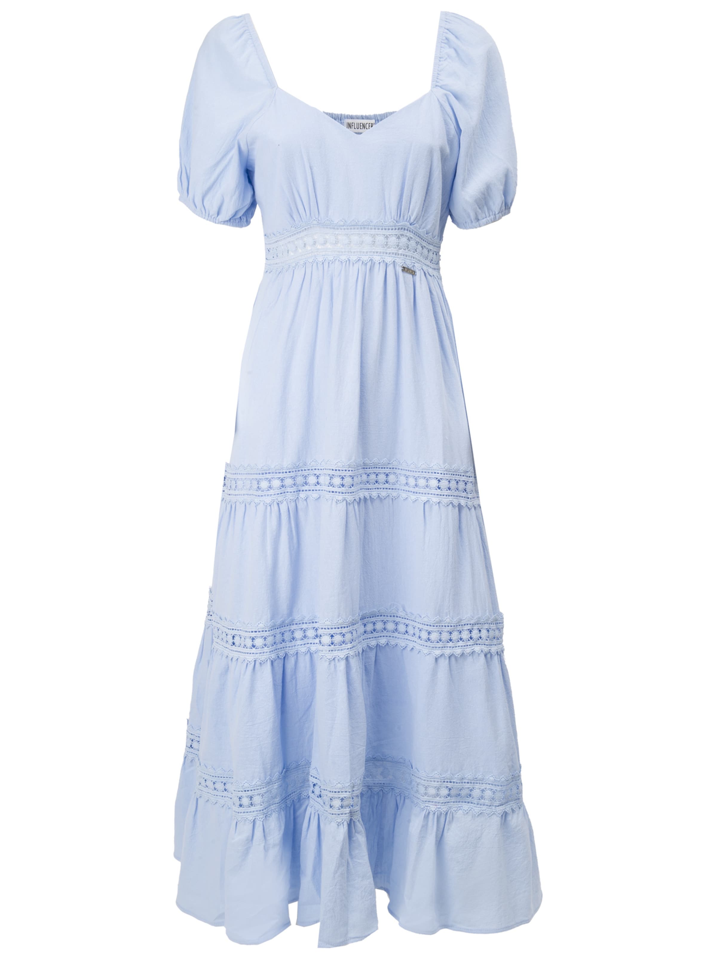 Influencer Letní šaty – modrá: přední strana