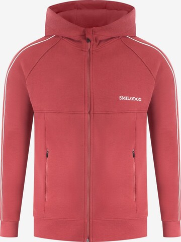 Smilodox Zip-Up Hoodie 'Henri' in Red: front