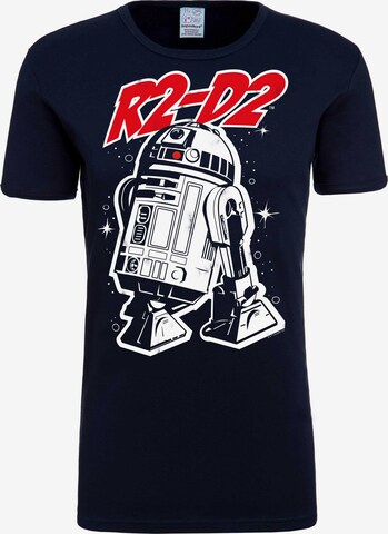 LOGOSHIRT T-Shirt 'R2-D2' in Blau: predná strana