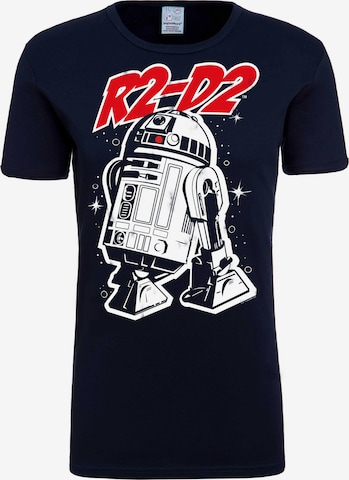 LOGOSHIRT Shirt 'R2-D2' in Blue: front