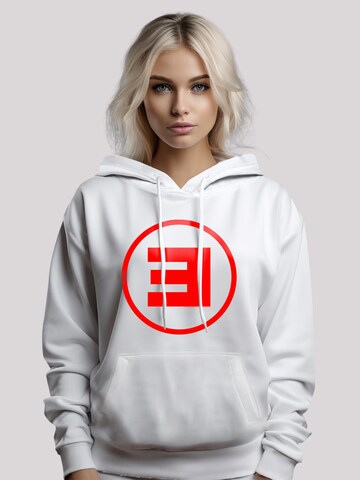 Sweat-shirt 'Eminem Circle E Rap Hip Hop Music' F4NT4STIC en blanc : devant