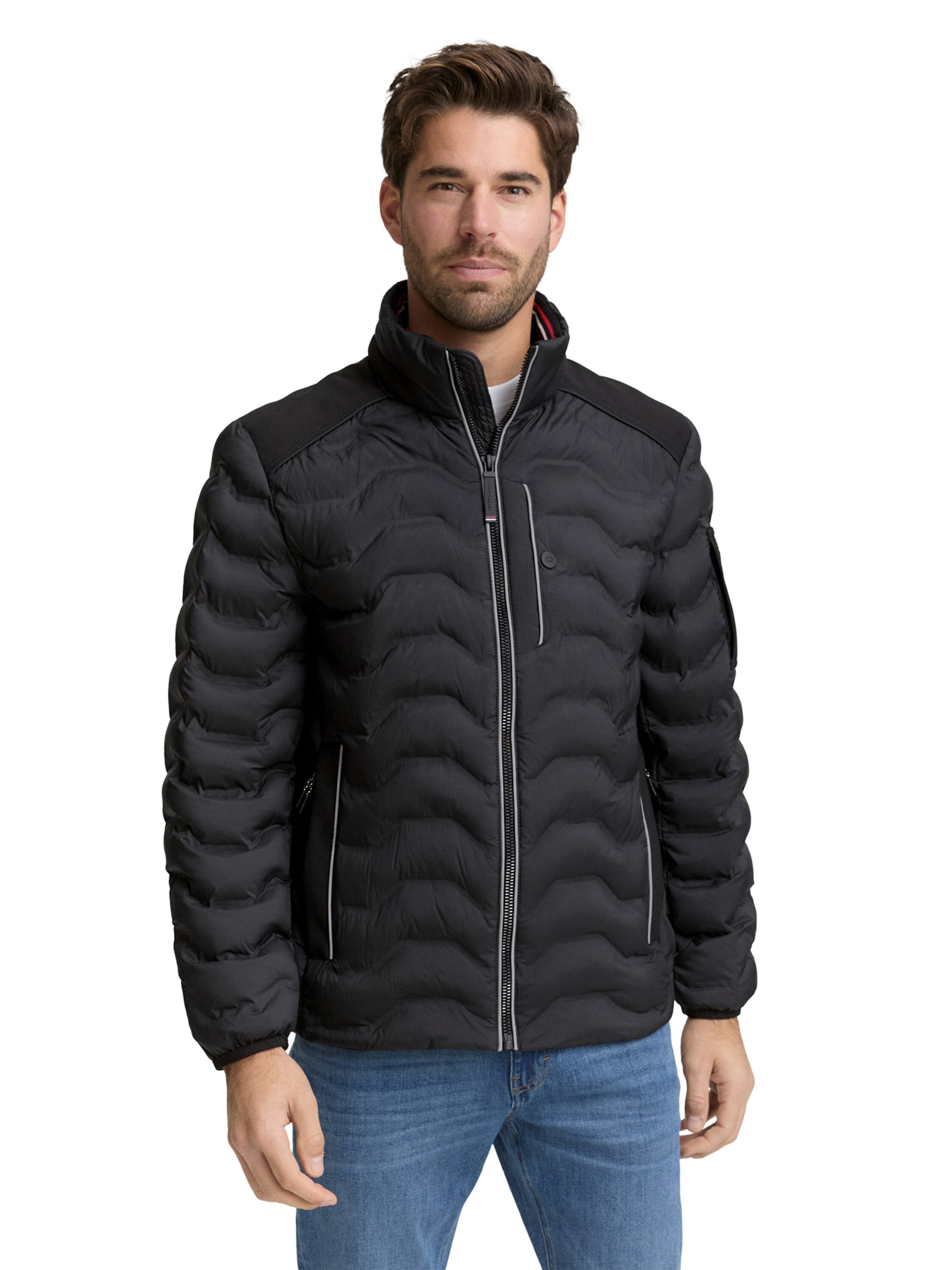 Veste mi-saison TOM TAILOR en noir : devant