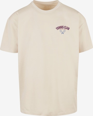 Merchcode T-Shirt 'College Club' in Beige: Vorderseite