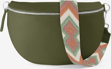 lePelou Gürteltasche 'JUNA large' in Grün: Vorderseite