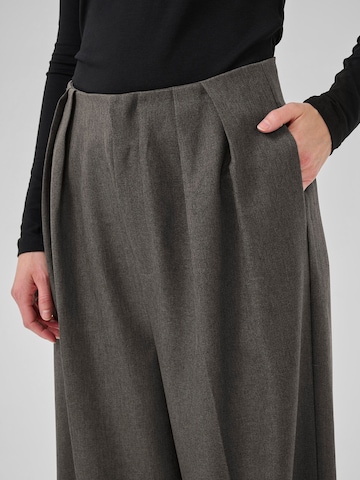 Wide Leg Pantalon à pince 'SpaceMW' My Essential Wardrobe en gris