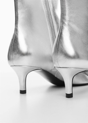 MANGO Ankle Boots 'Dadly 1' in Silver