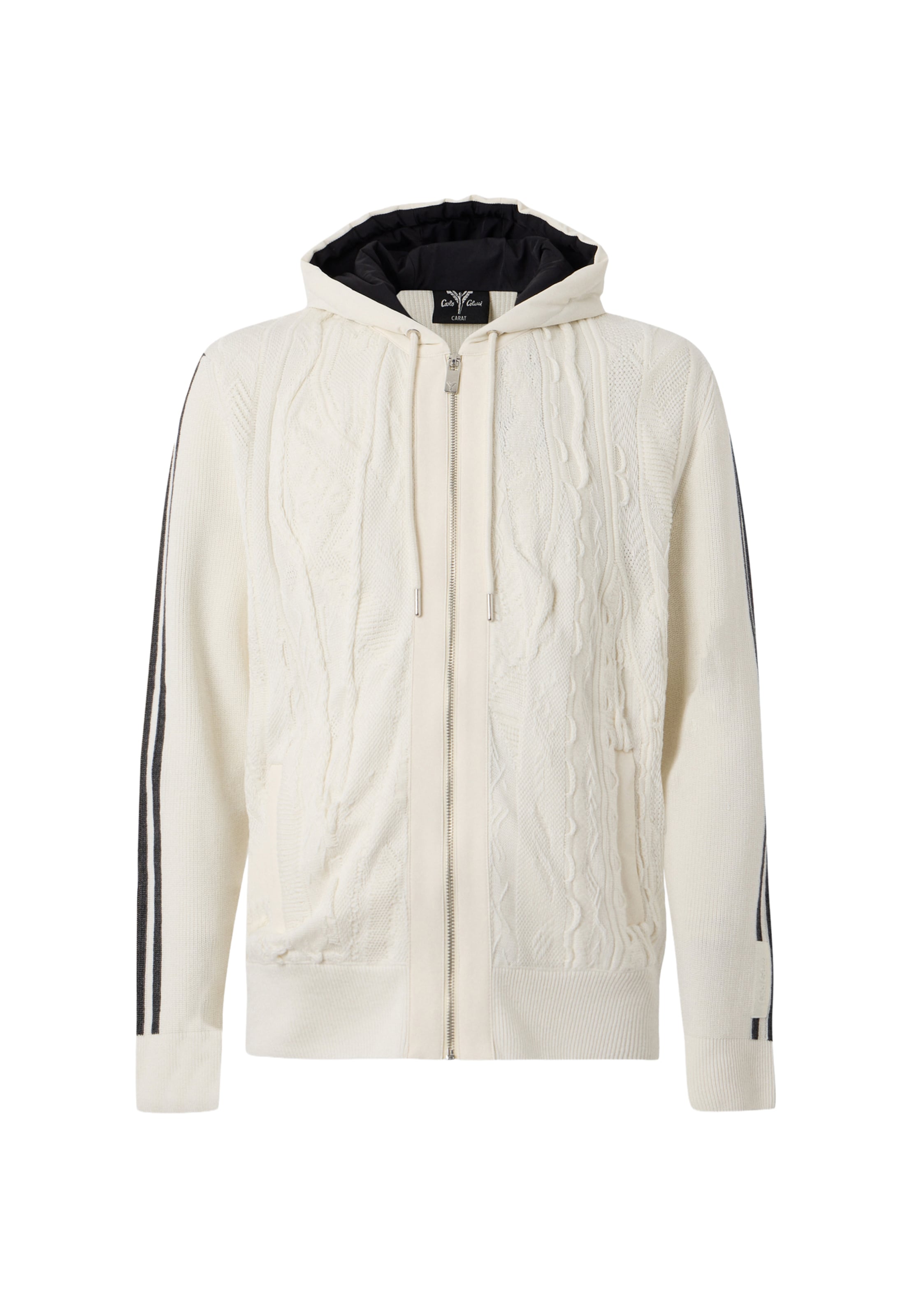 Carlo Colucci Strickjacke in Weiß: Vorderseite