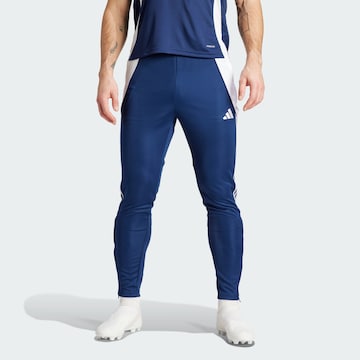 ADIDAS PERFORMANCE Tapered Sporthose 'Tiro 24' in Blau: predná strana