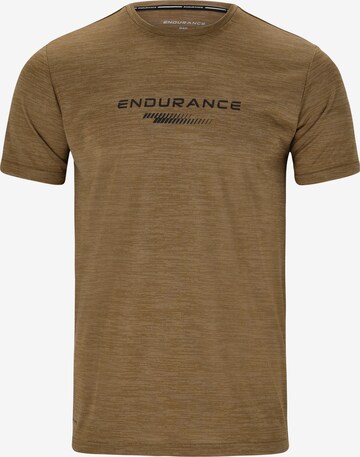 T-Shirt fonctionnel 'PORTOFINO' ENDURANCE en marron : devant