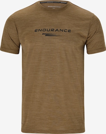 ENDURANCE Toiminnallinen paita 'PORTOFINO' värissä ruskea: edessä