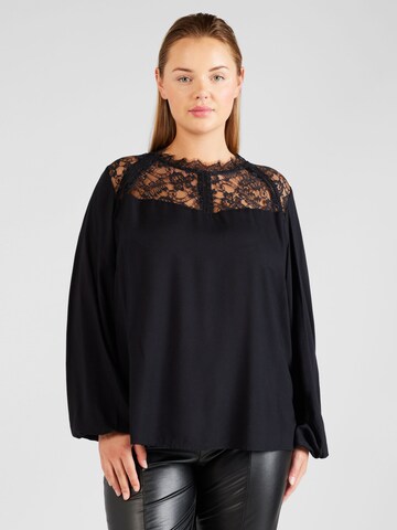 ONLY Carmakoma Blouse 'Beatryce' in Zwart: voorkant