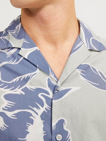 JACK & JONES Comfort fit Button Up Shirt 'Palma Resort' in Green