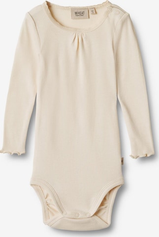 Tutina / body per bambino di Wheat in beige: frontale