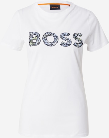 T-shirt BOSS en blanc : devant
