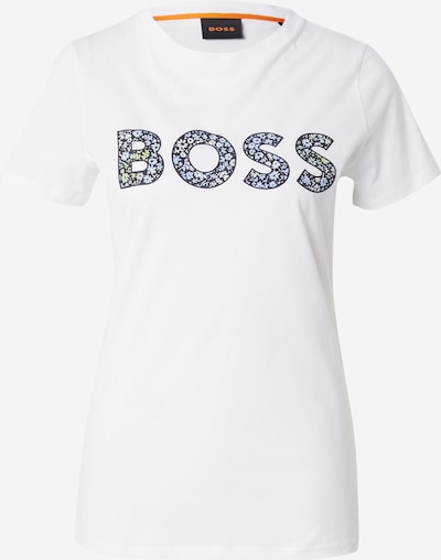BOSS Orange T-shirt en bleu marine / blanc, Vue avec produit