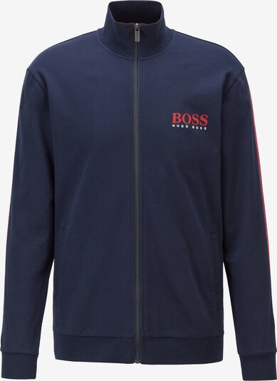 BOSS Casual Sweatjacke in dunkelblau / rot, Produktansicht