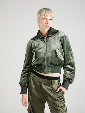 Juicy Couture Φθινοπωρινό και ανοιξιάτικο μπουφάν 'CLASSIC' σε πράσινο: μπροστά