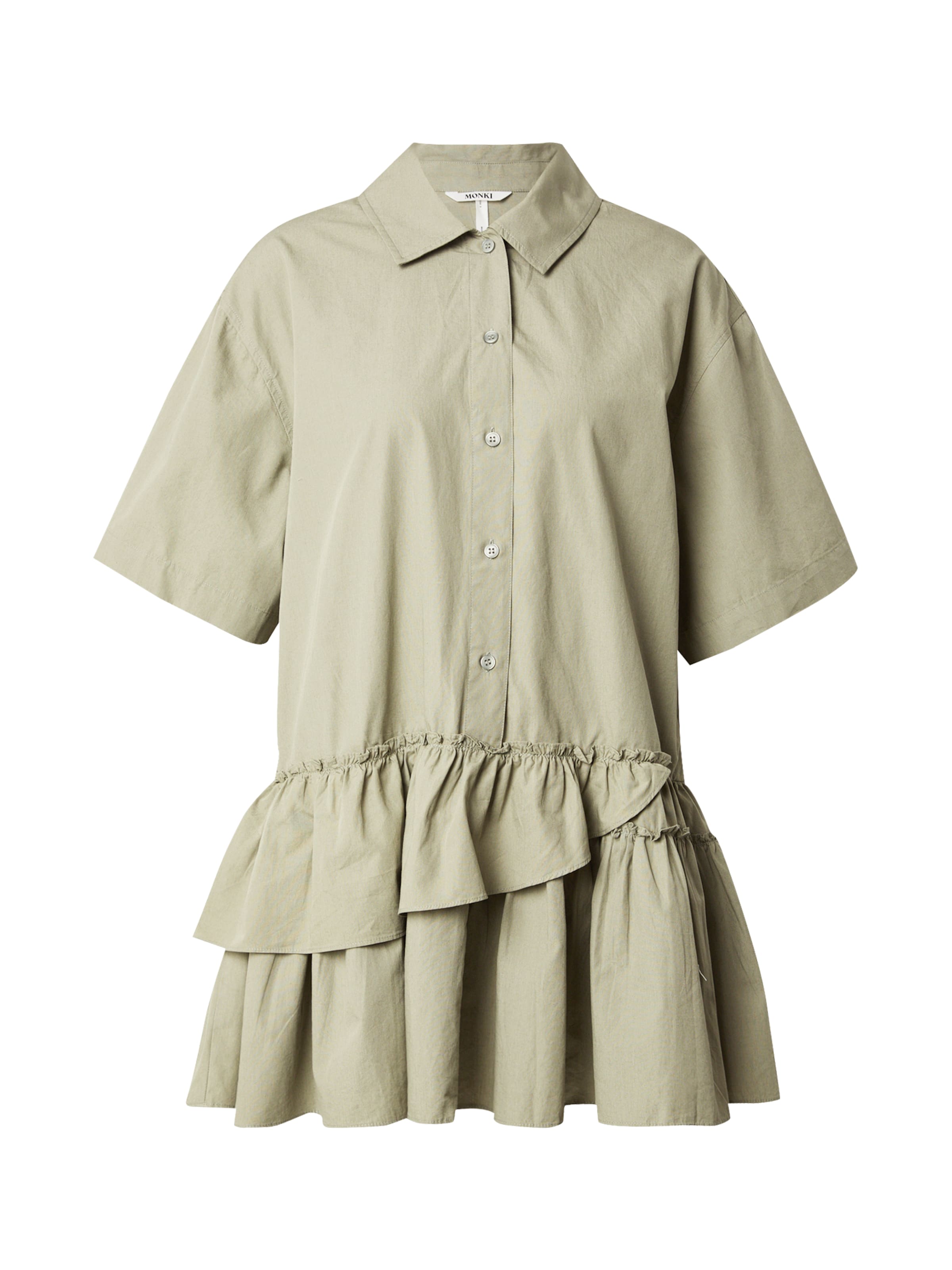 Robe-chemise Monki en vert : devant