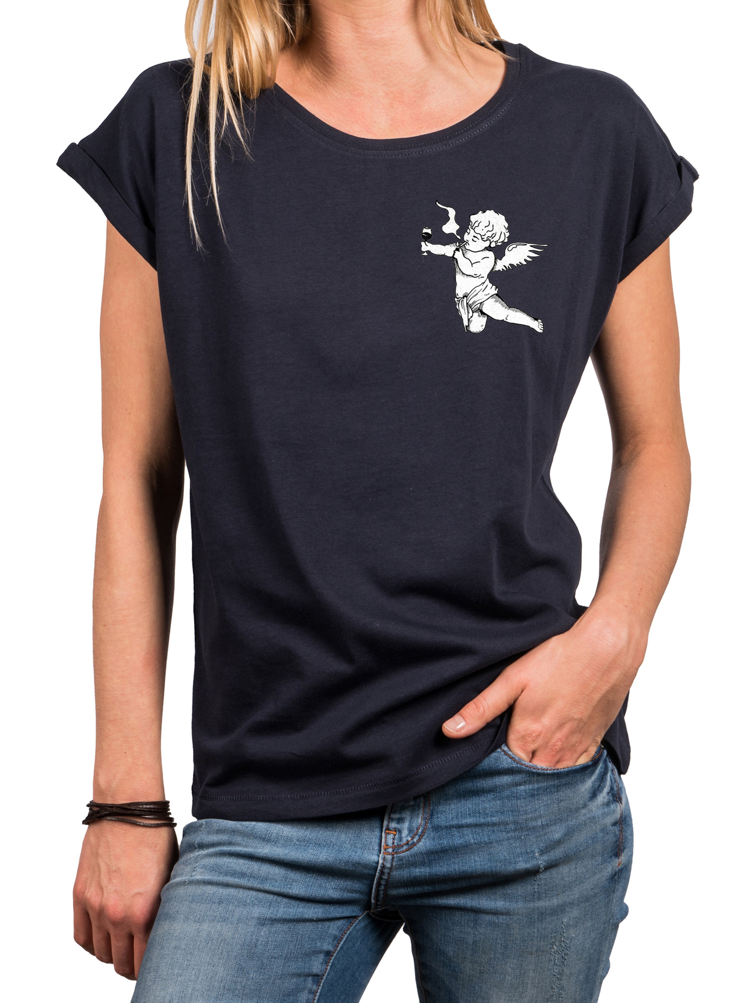 MAKAYA Shirt 'Engel' in Blue