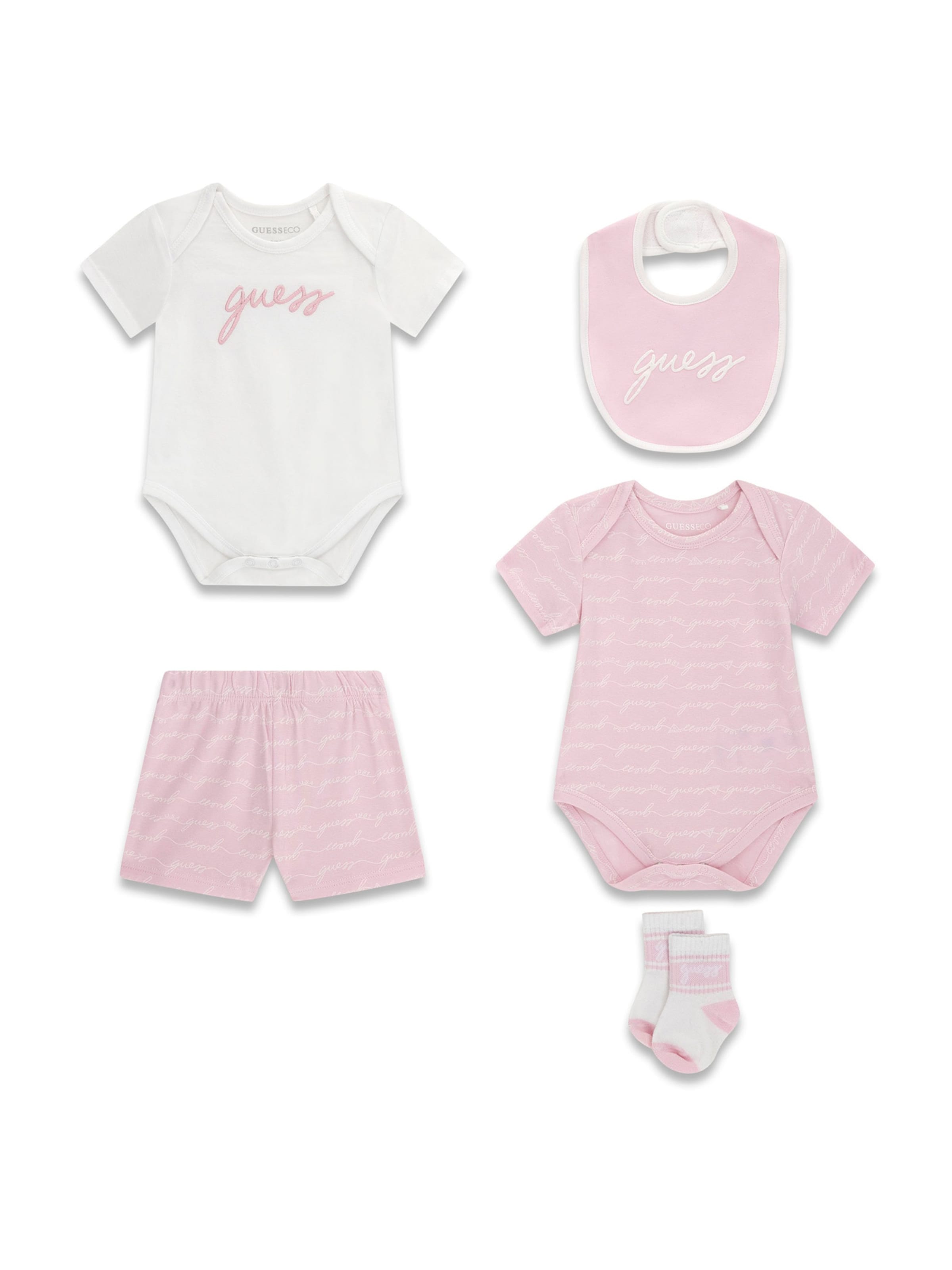 GUESS Комплект в Ярко-розовый: спереди