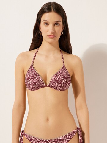 CALZEDONIA Triangle Bikini Top in Red: front
