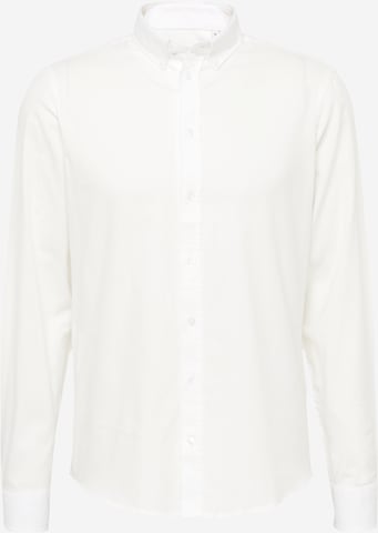 Casual Friday - Slim Fit Camisa 'Anton' em branco: frente