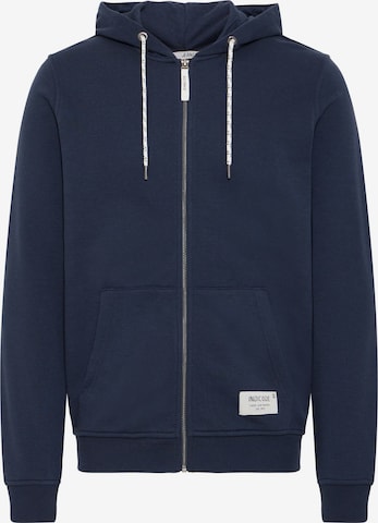 INDICODE JEANS - Sudadera con cremallera 'Playno' en azul: frente