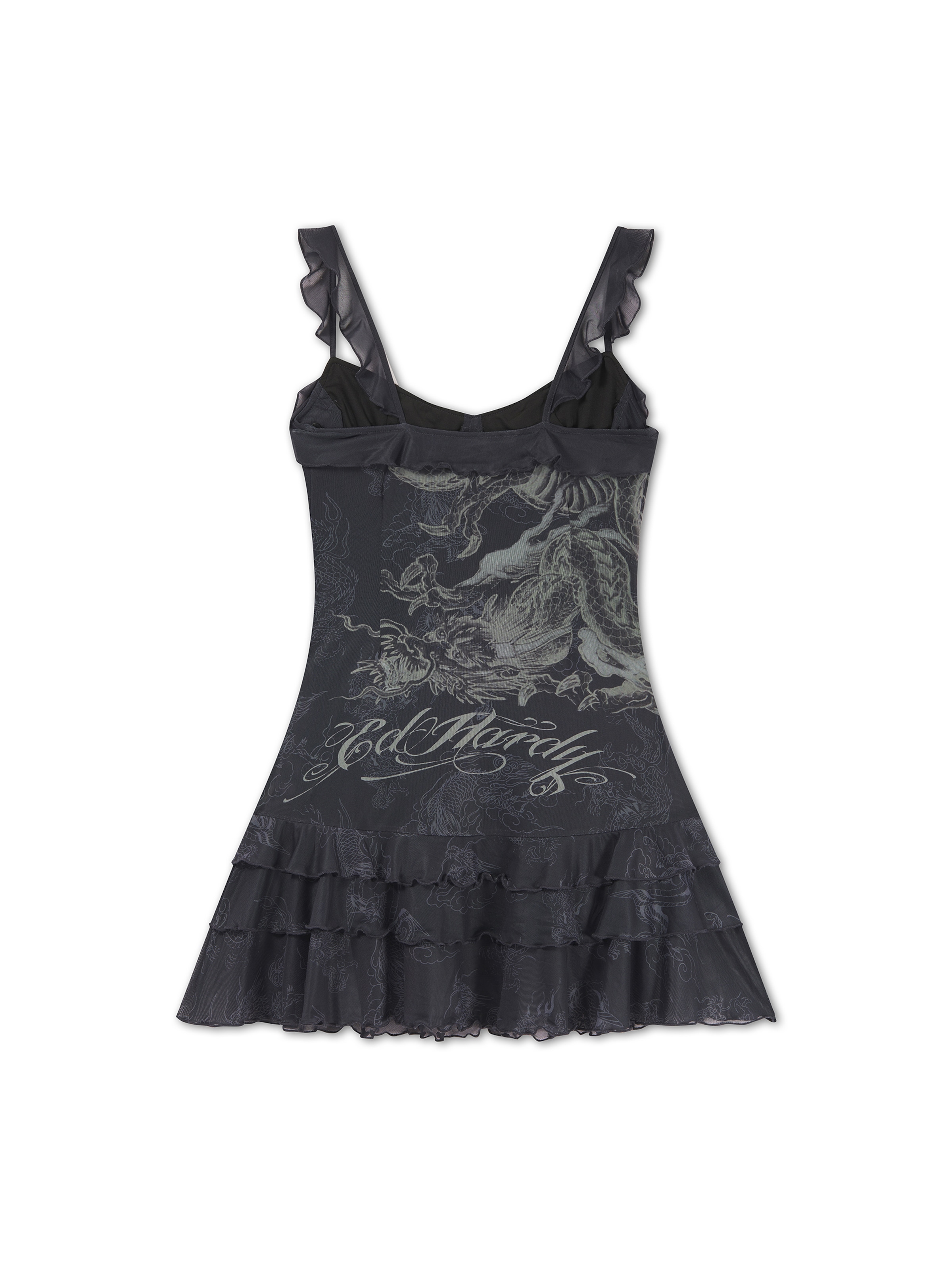 Ed Hardy Рокля в черно: отзад