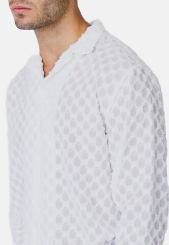 Justin Cassin Comfort Fit Hemd in Weiß