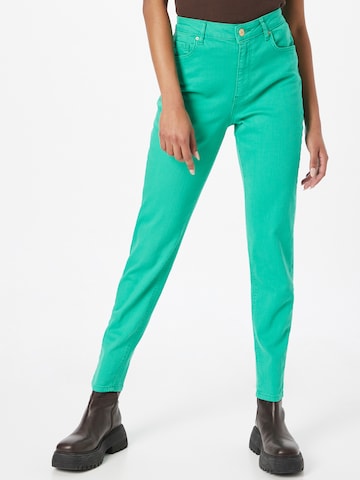 Coupe slim Jean 'Dea' PIECES en vert : devant