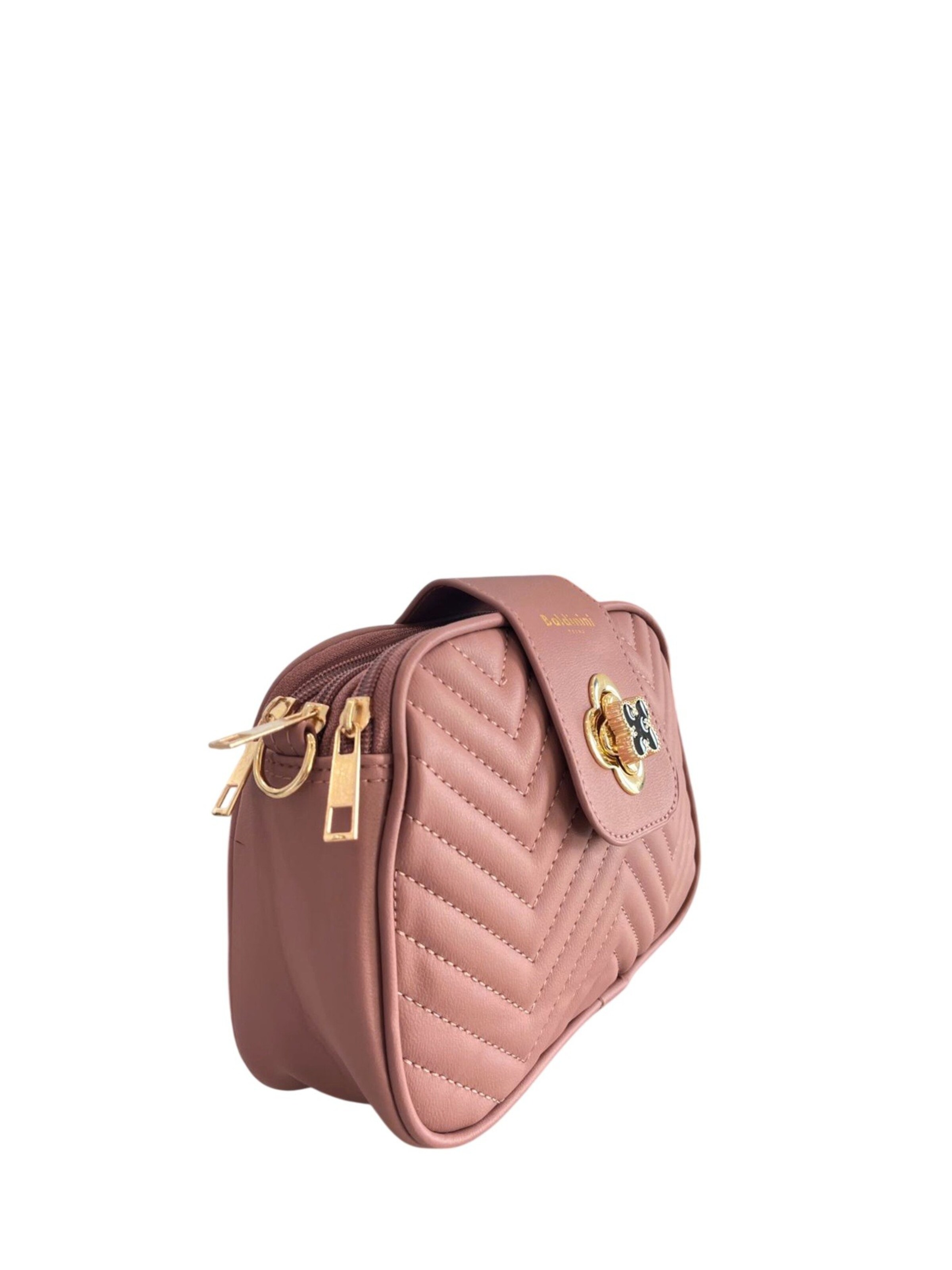 Borsa a spalla 'Borsa a Mano Donna Ecopelle Vegan - Chiusura Zip e Tracolla' di Baldinini Trend in rosa