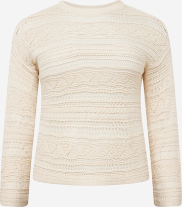 Pullover 'CLAMAR' di Vero Moda Curve in beige: frontale