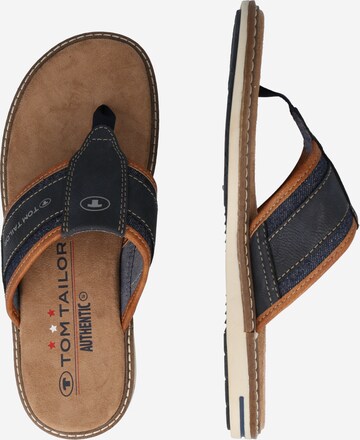 TOM TAILOR T-Bar Sandals in Blue